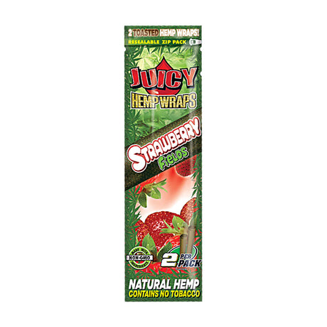 Juicy Jays Hemp Wraps Strawberry Flavor 25 Pack, 2 Wraps per Pack, Tobacco-Free