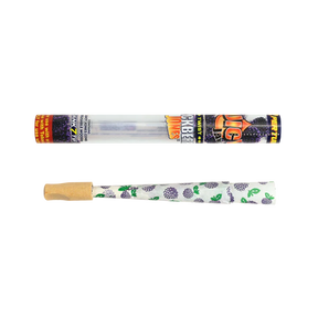 Juicy Jays Pre-Rolled Hemp Cones in Blackberry and Grape Flavors, Front View