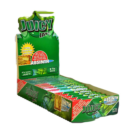 Juicy Jays 1 1/4 Absinthe Flavored Rolling Papers 24 Pack Display Box