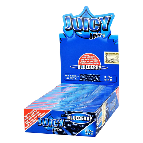 Juicy Jays 1 1/4 Blueberry Flavored Rolling Papers 24 Pack Display Box