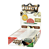 Juicy Jays 1 1/4 Coconut Flavored Rolling Papers 24 Pack Display Box Front View