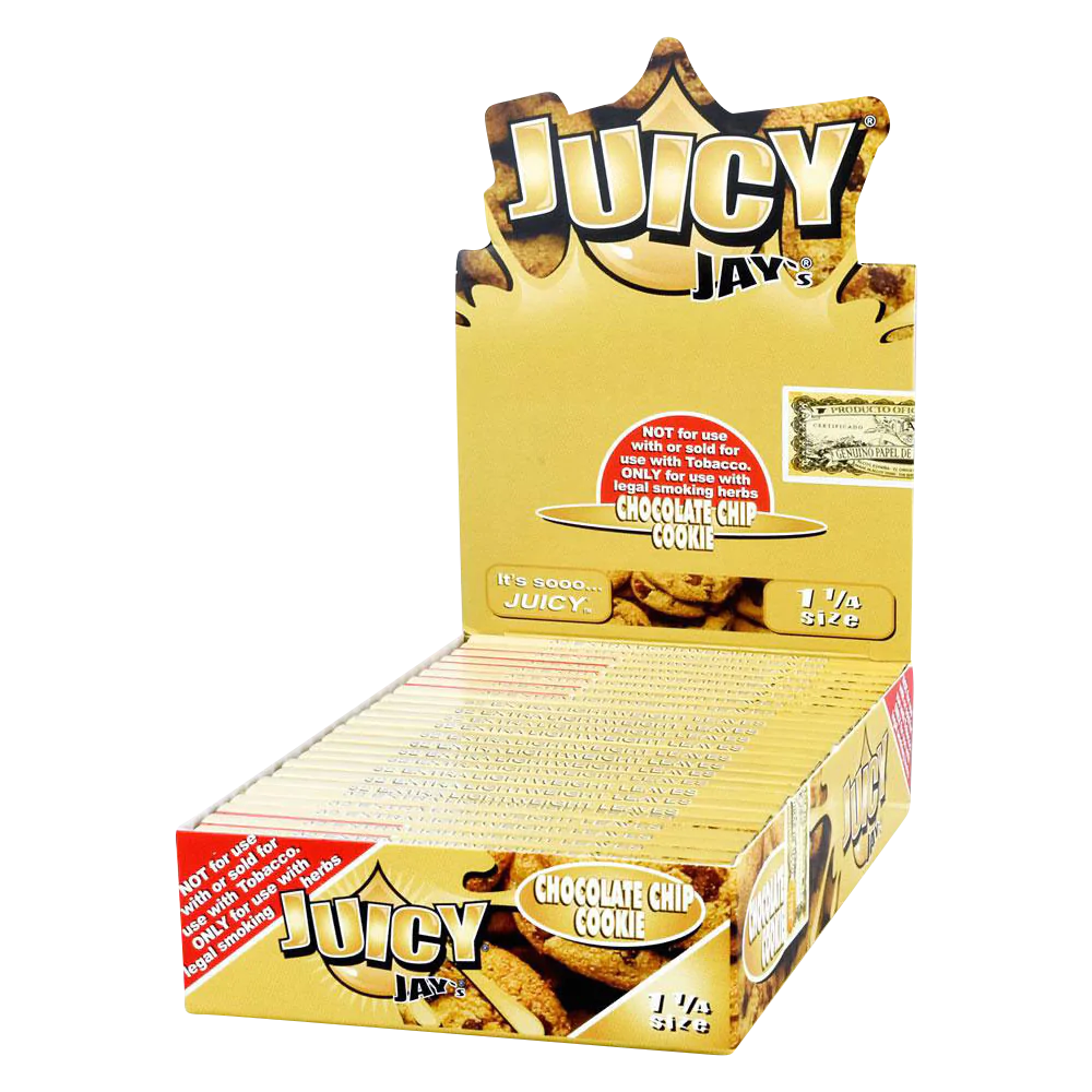 Juicy Jays 1 1/4 Size Chocolate Chip Cookie Flavored Rolling Papers - 24 Pack