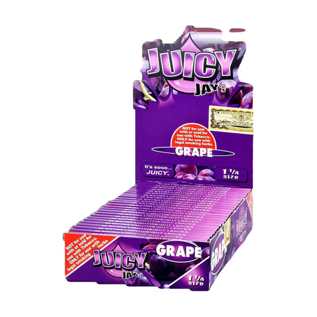 Juicy Jays 1 1/4 Grape Flavored Rolling Papers, 24 Pack Display Box
