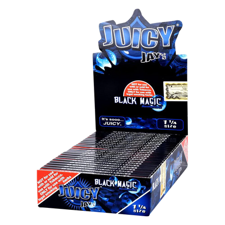 Juicy Jays 1 1/4 Black Magic Flavored Rolling Papers - 24 Pack Display Box