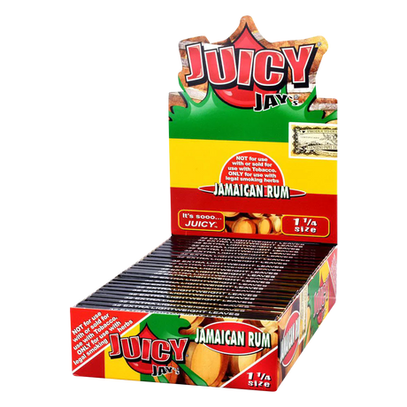 Juicy Jays 1 1/4 Jamaican Rum Flavored Rolling Papers - 24 Pack Display