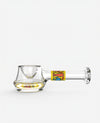 K.Haring Spoon Pipe - 4.5" Borosilicate Glass with Vibrant Artwork - Side View