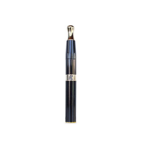 KandyPens Galaxy Vape in Andromeda Glossy Black with Gold accents, sleek titanium design, front view