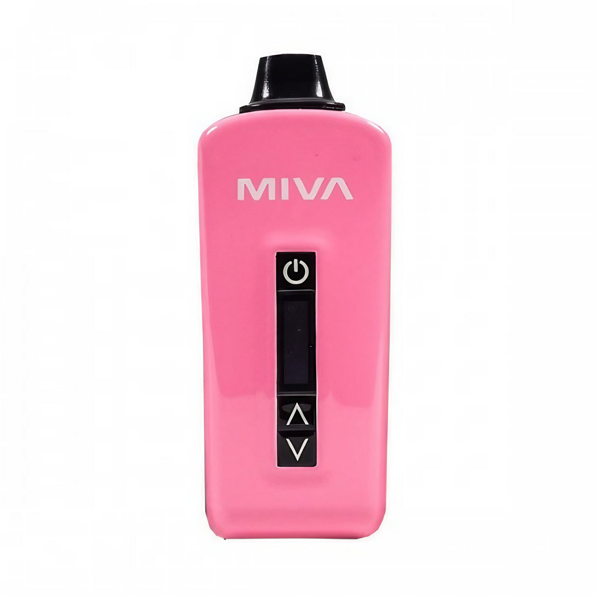 KandyPens MIVA 2 Vaporizer in Pink - Front View with Power Buttons