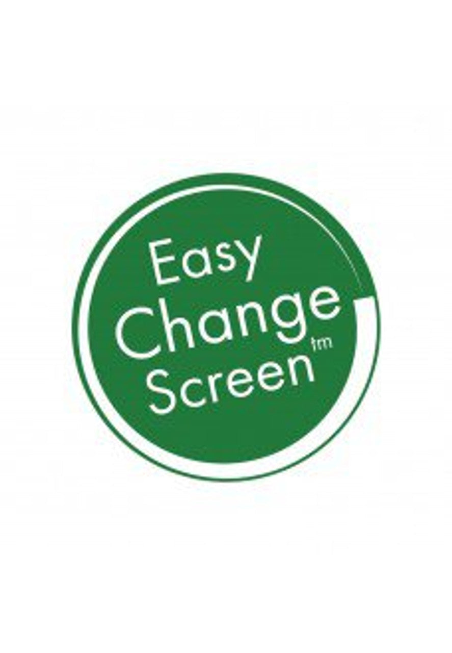 Kannastör Easy Change Screen logo for stainless steel grinder screens, front view on white background