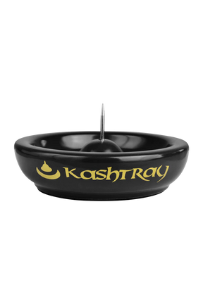 Kashtray Original Cleaning Spike Ashtray in Black - Ceramic with Central Metal Spike