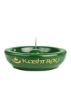 Kashtray Original Cleaning Spike Ashtray in Green - Ceramic with Rubber Base, 4.5" Diameter