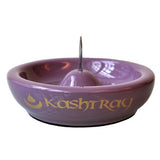 Kashtray Original Black Ceramic Ashtray with Cleaning Spike for Pipes, Front View