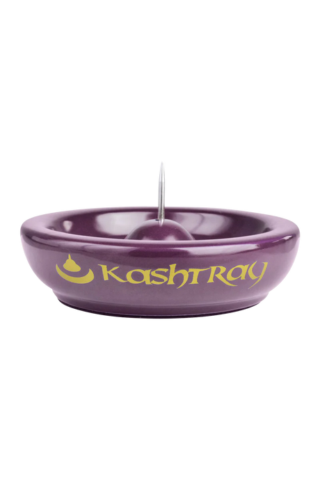 Kashtray Original Cleaning Spike Ashtray in Purple with Central Metal Spike - Front View