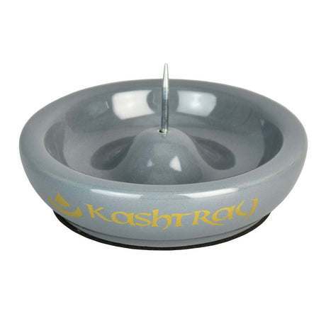 Kashtray Original Ceramic Ashtray with Cleaning Spike - 4.5" - Front View