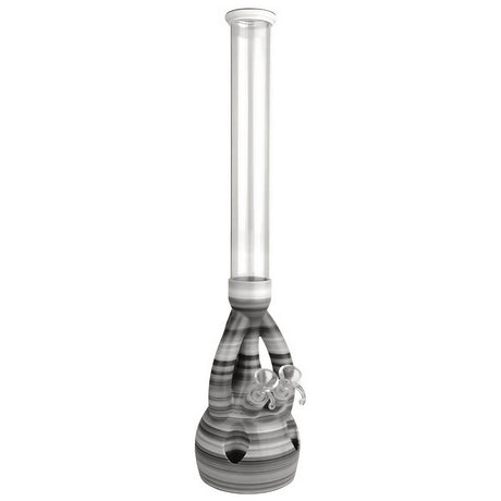 Kayd Mayd Water Pipe - The Duo with striped design, front view on white background