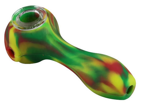 Colorful Kazili Silicone Hand Pipe - 4.5" Spoon Design, Durable for Travel