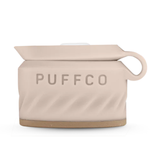 Puffco Peak Pro Oculus Carb Cap in Desert color, front view on a seamless white background