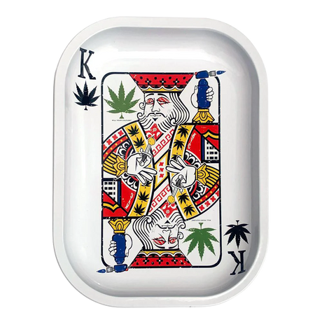 Kill Your Culture King of Concentrates Metal Rolling Tray, 5.5" x 7", Front View