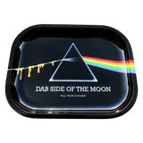 Kill Your Culture metal rolling tray with Dab Side Of The Moon design, compact 7" x 5.5" size