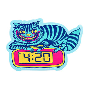 Killer Acid 420 Cat Vinyl Sticker, 5.5" x 3.75" multicolor, fun & novelty design, front view