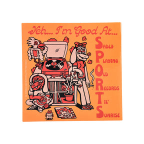 Killer Acid Square Vinyl Sticker - SPORTS, Multicolor 4" x 4", Front View