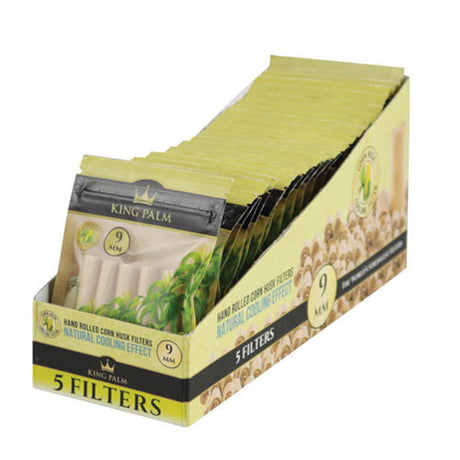 Display box of King Palm Corn Husk Filters 5ct, environmentally friendly rolling accessory