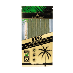 King Palm 5-Pack King Size Pre-Rolled Cones Display Box Front View