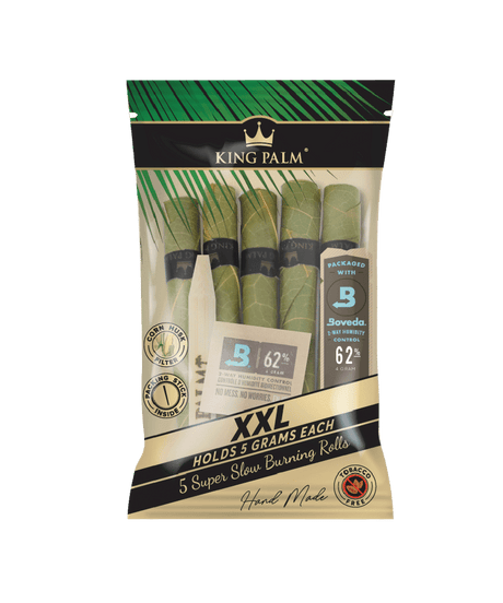 King Palm XXL Pre-Roll Cone 5-Pack with Humidity Control Front View