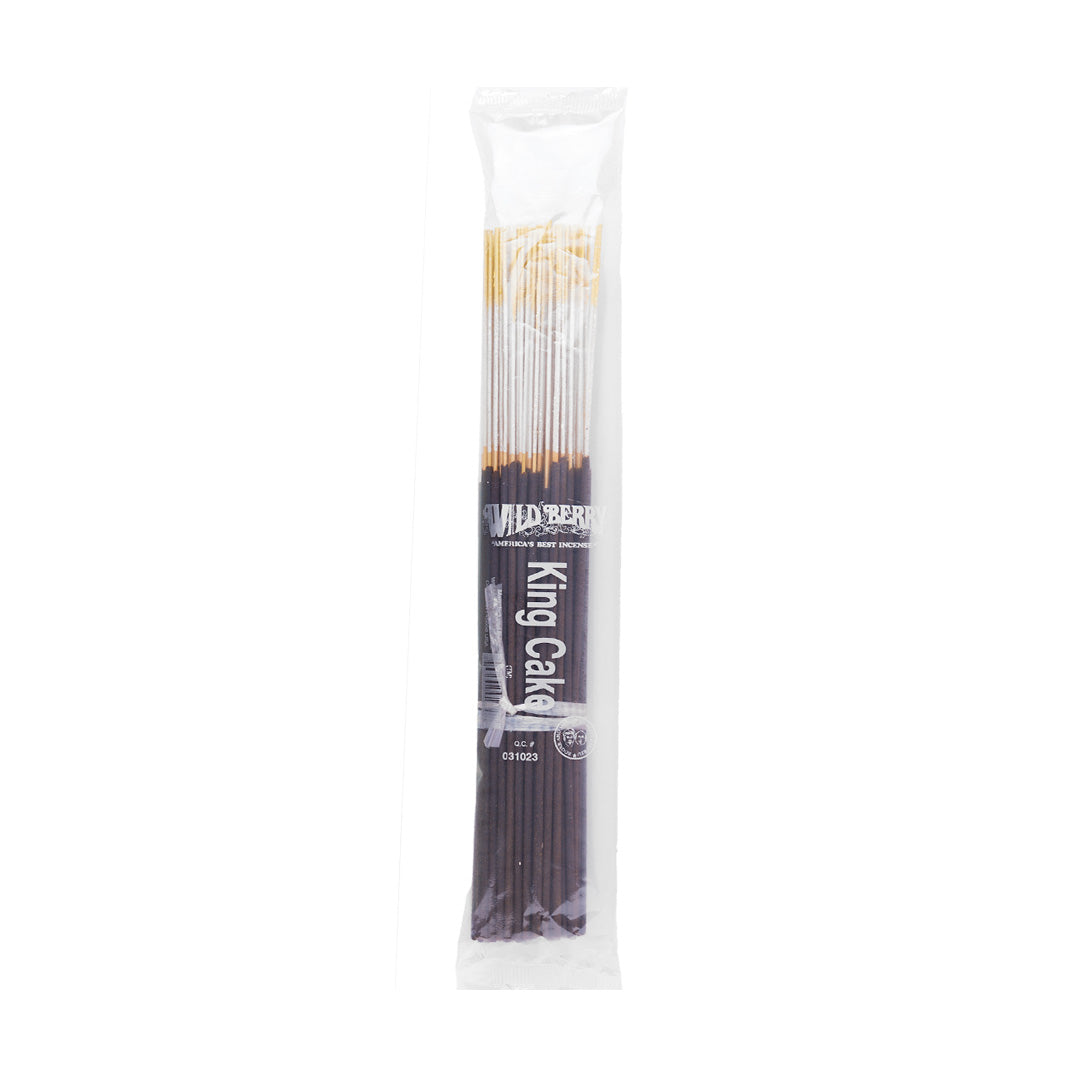 Wild Berry King Cake Incense Sticks, 100 Pack, Front View on White Background