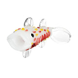 Koi Smile Glass Pipe - Novelty Hand Pipe with Clear Borosilicate Glass - 4.25" Length