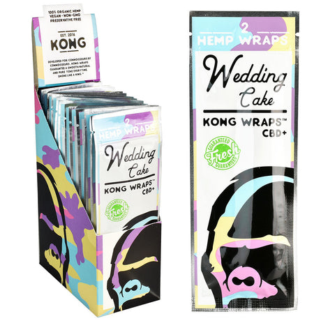 Kong Organic Hemp Wraps 2-Pack, Wedding Cake Flavor, 25pc Display Box Front View