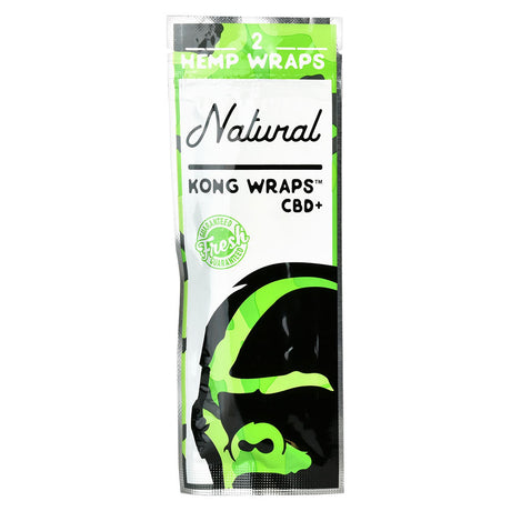 Kong Organic Hemp Wraps 2-Pack, Natural Flavor, Front View on White Background