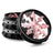 Kozo Lightning 2.5 inch grinder with a black body and rose gold lightning design, clear window lid tilted open