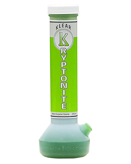 Klear Kryptonite Cleaner bottle, front view, on white background, easy-to-use cleaning solution for glass