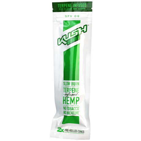 Kush Cones Terpene Infused Hemp Pre-rolled Cones in Purple Packaging