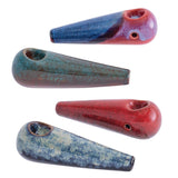 Kush RX Mini Reactive Glazed Ceramic Hand Pipes | 4.25" | Assorted Colors | 12ct Display