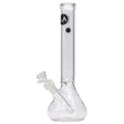LA Pipes 12" Classic Beaker Bong in Borosilicate Glass, Front View on White Background