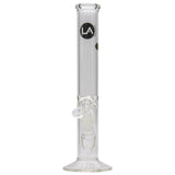 LA Pipes 12" Clear Straight Shot Bong with Borosilicate Glass, Front View
