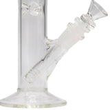 LA Pipes 12" Clear Straight Shot Bong with 14mm Female Joint - Side View