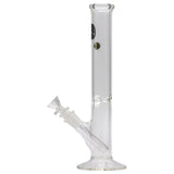 LA Pipes 12" Clear Straight Shot Bong, 38mm Diameter, Side View on White Background
