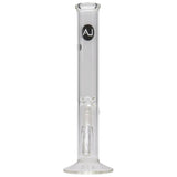 LA Pipes 12" Clear Straight Shot Bong in Borosilicate Glass with 38mm Diameter - Front View