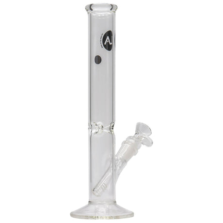 LA Pipes 12" Clear Straight Shot Bong in Borosilicate Glass with 14mm Female Joint - Front View