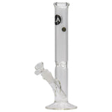 LA Pipes 12" Clear Straight Shot Bong with Borosilicate Glass - Front View