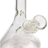 Close-up of LA Pipes 14" Clear Beaker Water Pipe with Glass on Glass Joint