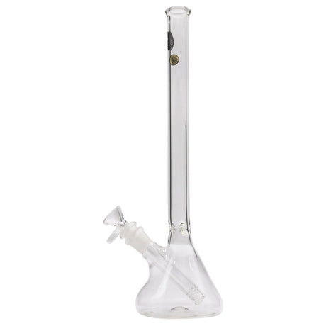 LA Pipes 14" Clear Beaker Water Pipe, Heavy Wall Borosilicate Glass, Side View