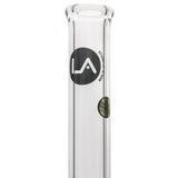 LA Pipes 14" Clear Scientific Beaker Water Pipe, Front View, Thick Borosilicate Glass