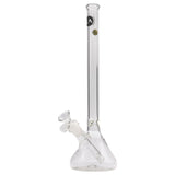 LA Pipes 14" Clear Borosilicate Glass Beaker Bong, Front View on White Background