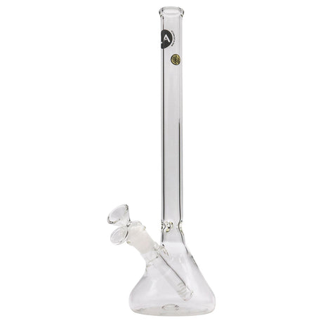 LA Pipes 14" Clear Borosilicate Glass Beaker Bong, Front View on White Background