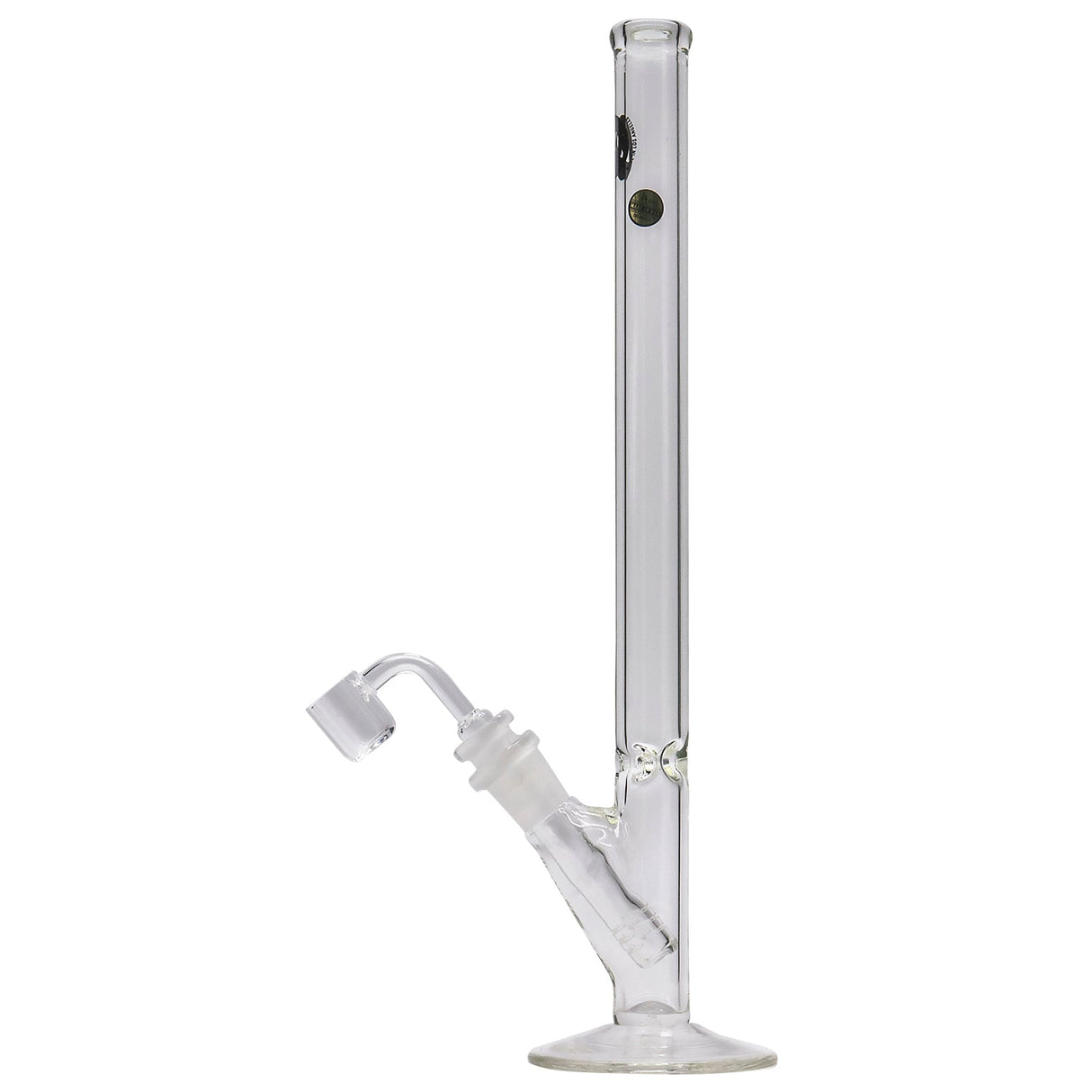 LA Pipes 14" Slim Straight Glass Waterpipe with Clear Borosilicate Glass - Side View