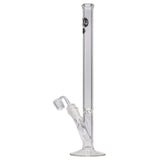 LA Pipes 14" Slim Straight Borosilicate Glass Waterpipe with Quartz Down Stem - Front View